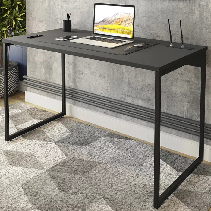 Mesa Escrivaninha MDF Preta Industrial 90 CM Moderna Home Office Quarto Estudo Computador Notebook