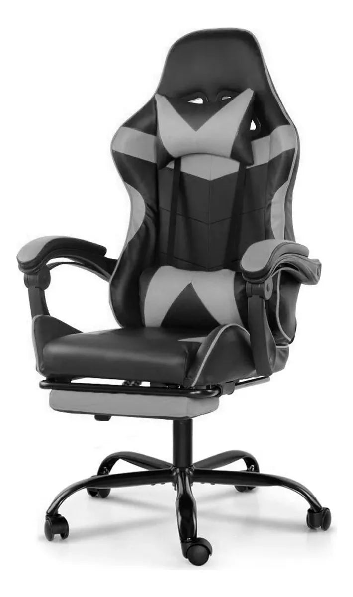 Cadeira Gamer Profissional Escritório Ergonômica Reclinável Confortável Com Rodinha E Apoio Para Pés