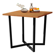 Mesa De Jantar 80x80 4 Lugares Valence Industrial Pés Em Aço Compacta