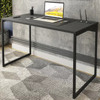 Mesa Escrivaninha MDF Preta Industrial 90 CM Moderna Home Office Quarto Estudo Computador Notebook