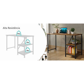 Escrivaninha Mesa Office Estudo Estilo Industrial 110cm