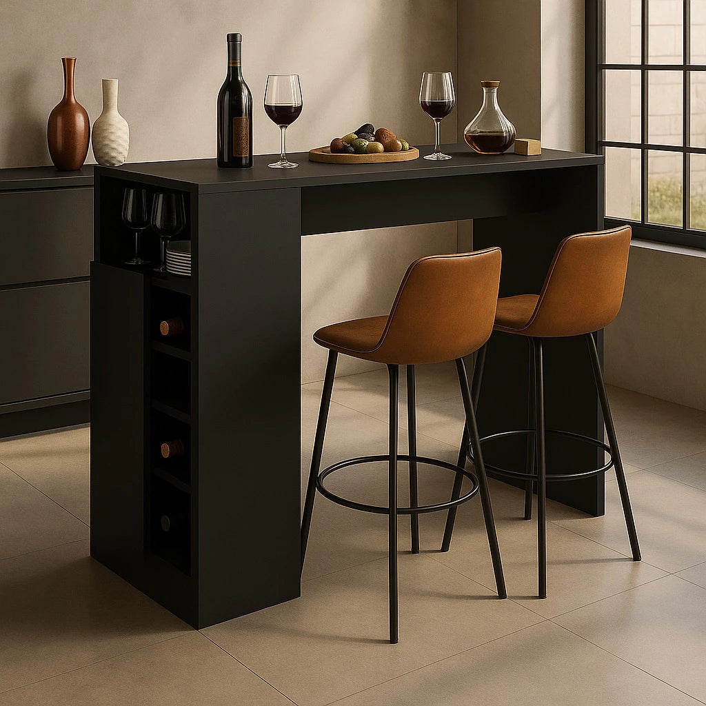 Bancada Balcão/Mesa de Cozinha Gourmet com Adega e 1 Porta