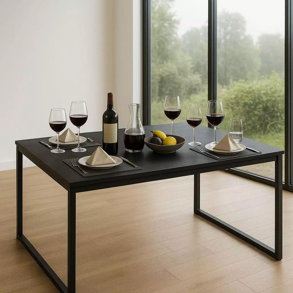 QUEIMA DE ESTOQUE - Mesa de Jantar/Escritório Estilo Indústrial Estrutura de Metal 120x80 cm