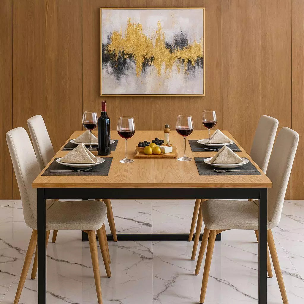 QUEIMA DE ESTOQUE - Mesa de Jantar/Escritório Estilo Indústrial Estrutura de Metal 120x80 cm