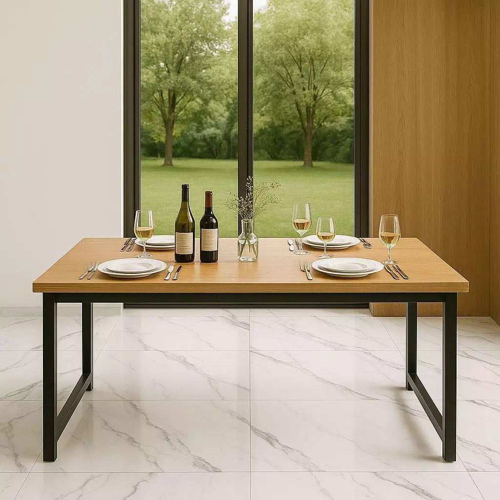 QUEIMA DE ESTOQUE - Mesa de Jantar/Escritório Estilo Indústrial Estrutura de Metal 120x80 cm