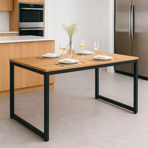 QUEIMA DE ESTOQUE - Mesa de Jantar/Escritório Estilo Indústrial Estrutura de Metal 120x80 cm