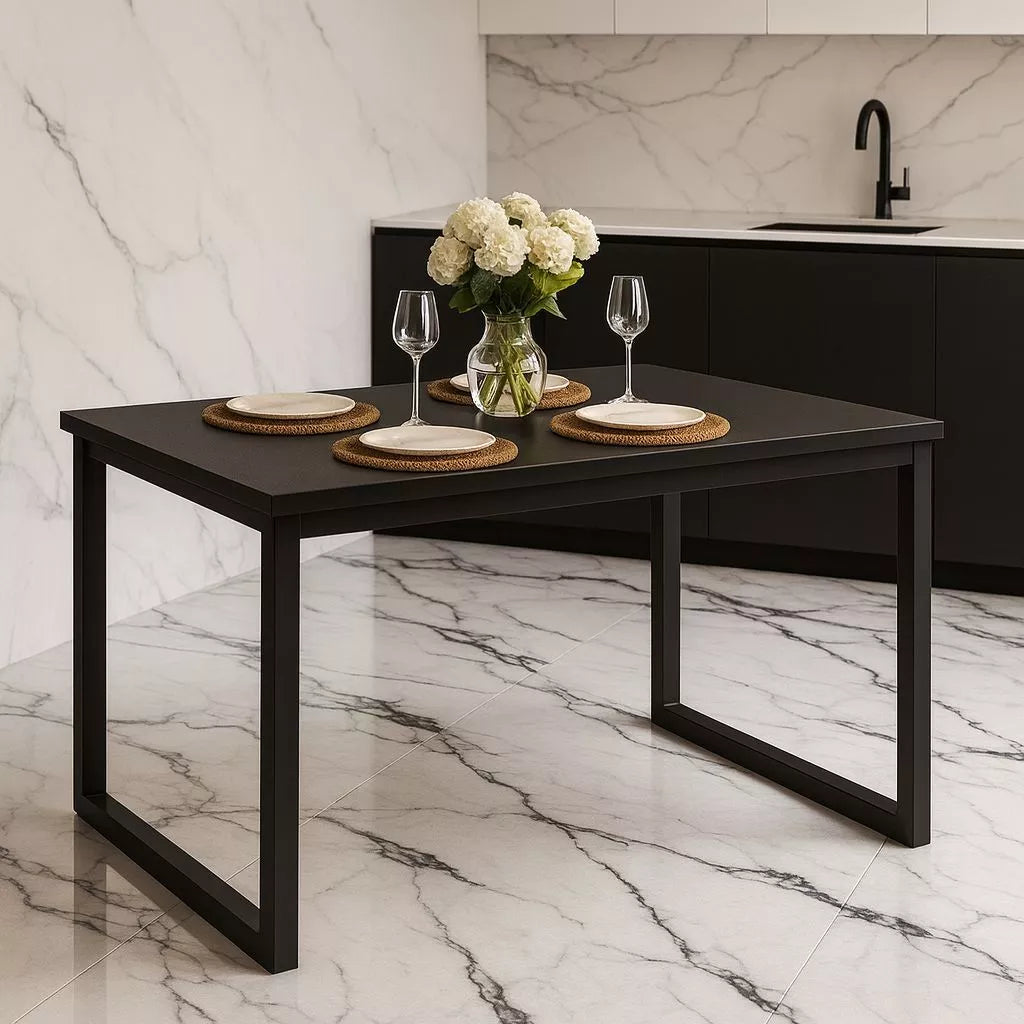 QUEIMA DE ESTOQUE - Mesa de Jantar/Escritório Estilo Indústrial Estrutura de Metal 120x80 cm