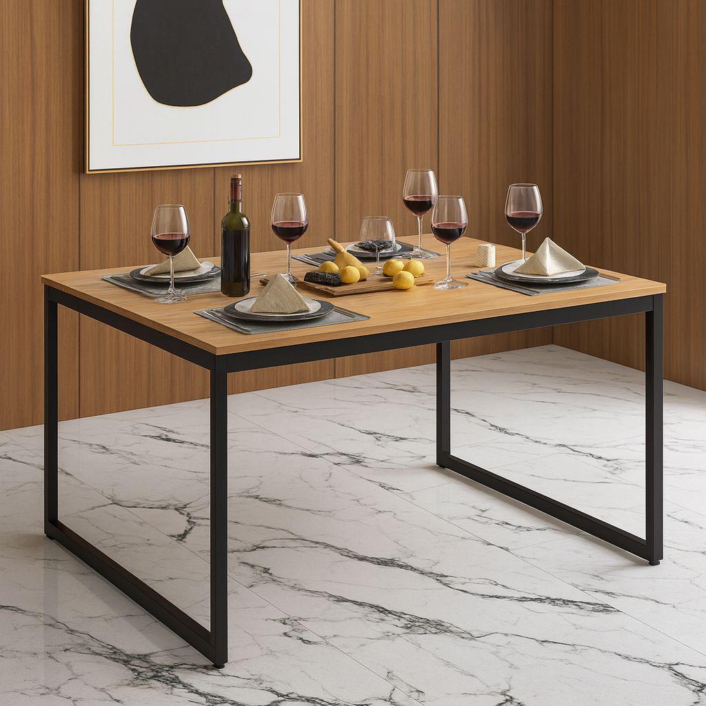 QUEIMA DE ESTOQUE - Mesa de Jantar/Escritório Estilo Indústrial Estrutura de Metal 120x80 cm