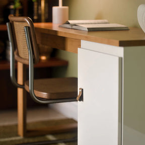 Escrivaninha Star Paris MDF Amadeirada com Porta Para Home Office ou Estudo Moderna e Funcional