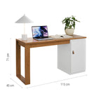 Escrivaninha Star Paris MDF Amadeirada com Porta Para Home Office ou Estudo Moderna e Funcional