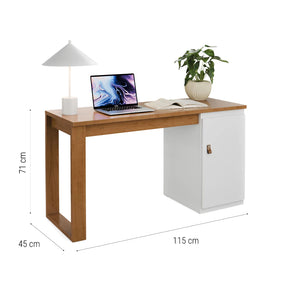 Escrivaninha Star Paris MDF Amadeirada com Porta Para Home Office ou Estudo Moderna e Funcional