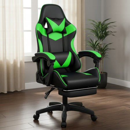 Cadeira Gamer Profissional Escritório Ergonômica Reclinável Confortável Com Rodinha E Apoio Para Pés