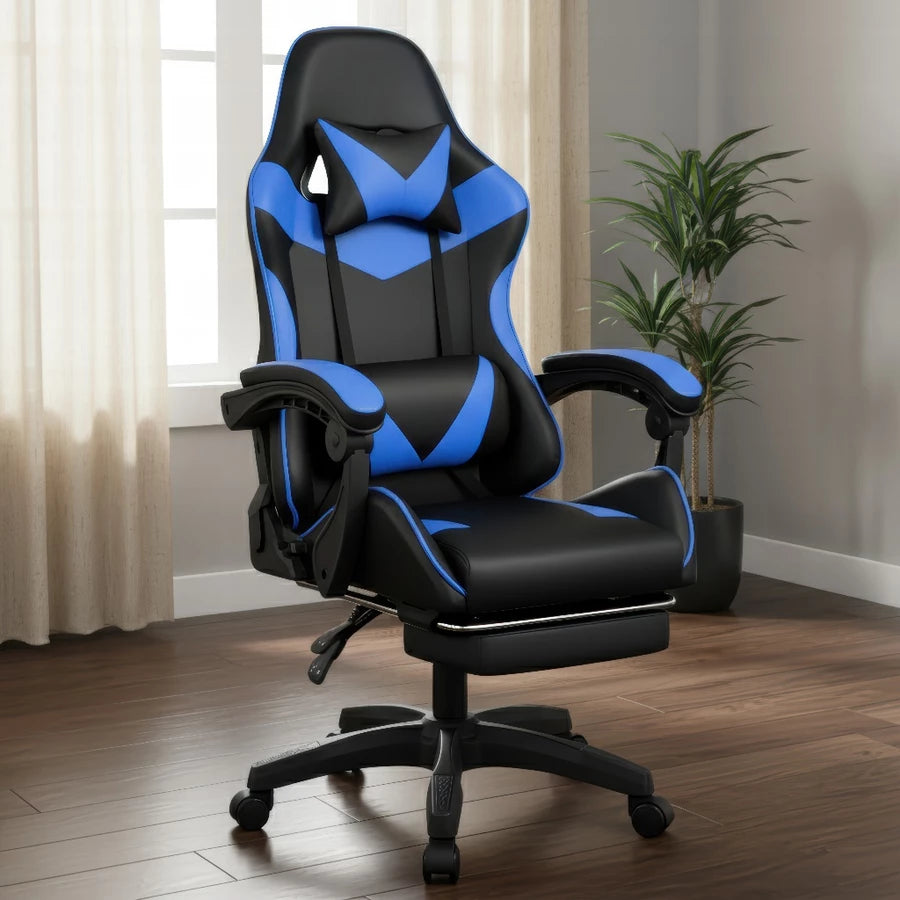 Cadeira Gamer Profissional Escritório Ergonômica Reclinável Confortável Com Rodinha E Apoio Para Pés