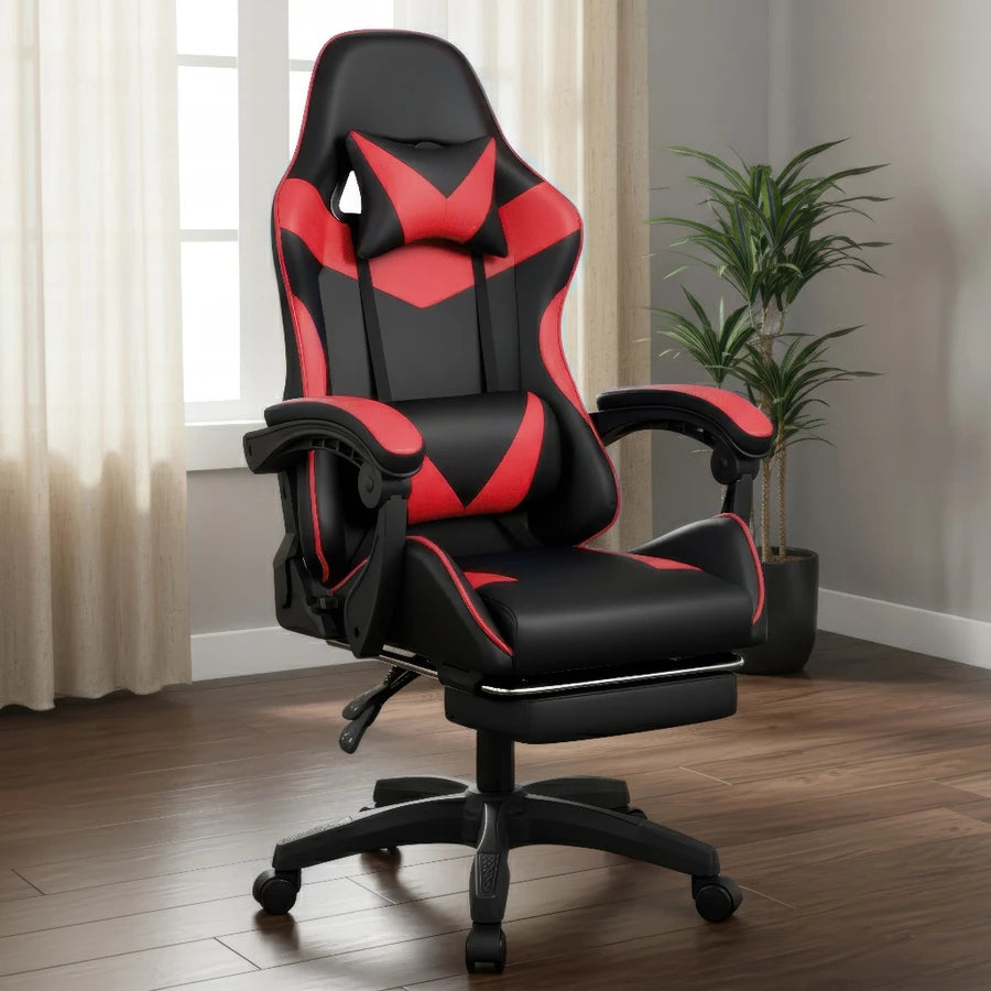 Cadeira Gamer Profissional Escritório Ergonômica Reclinável Confortável Com Rodinha E Apoio Para Pés