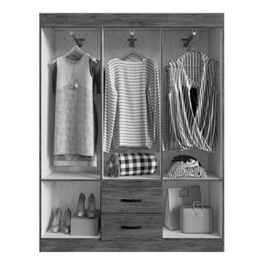 Guarda-Roupa de Solteiro Montevideu 6 Portas 2 Gavetas