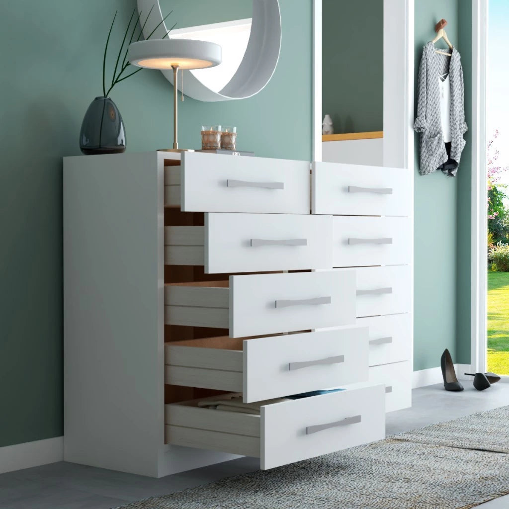 Cômoda Vitoria 10 Gavetas Pintura UV Fosca