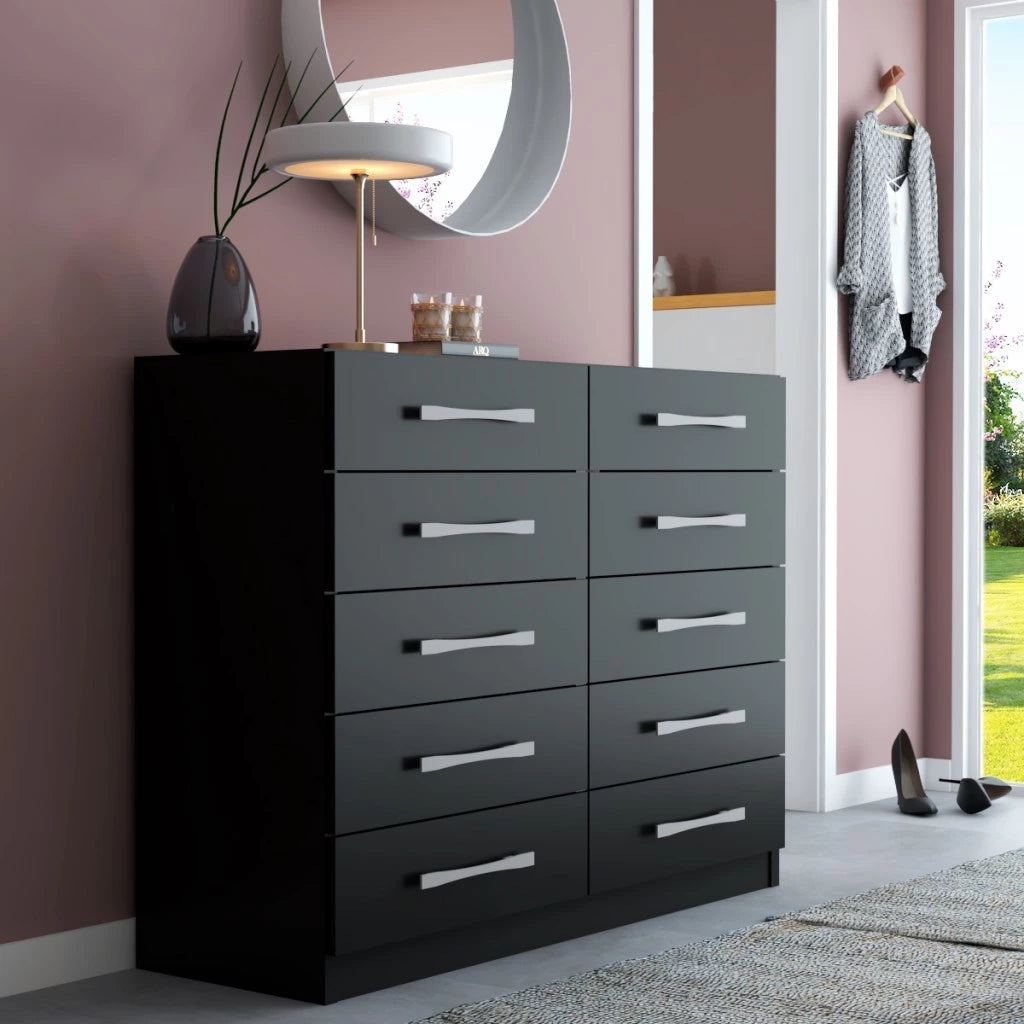 Cômoda Vitoria 10 Gavetas Pintura UV Fosca