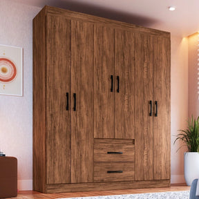 Guarda-Roupa de Solteiro Montevideu 6 Portas 2 Gavetas