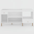 Armário de Cozinha Compacta para Pia 3 Portas 2 Gavetas Espaço para Forno e Cooktop Itália Branco