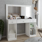 Penteadeira Camarim Margot 2 Portas 3 Gavetas Porta Jóias Branco