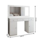 Penteadeira Camarim Margot 2 Portas 3 Gavetas Porta Jóias Branco