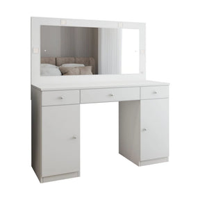 Penteadeira Camarim Margot 2 Portas 3 Gavetas Porta Jóias Branco