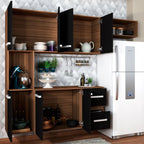 Cozinha Compacta 7 Portas 2 Gavetas Suspensa Armário e Balcão Jéssica