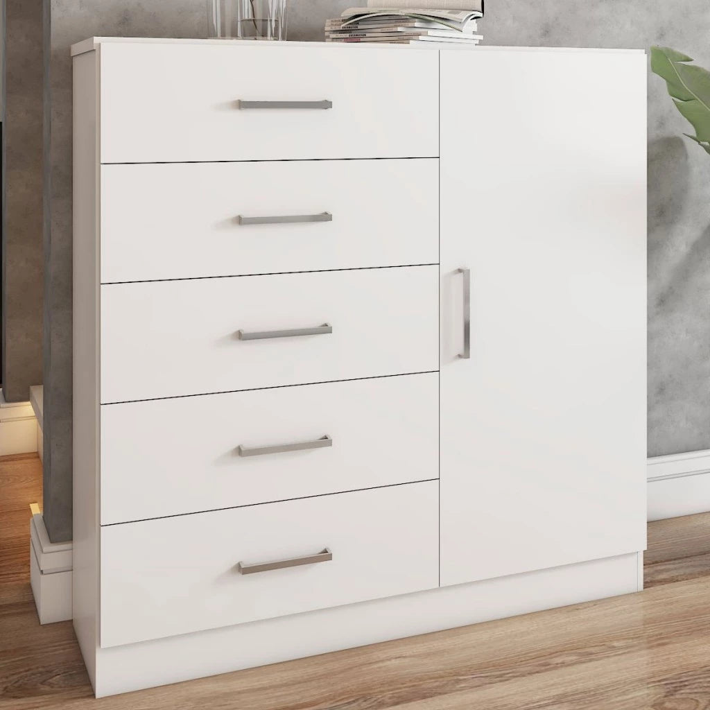 Cômoda Angra 5 Gavetas 1 Porta