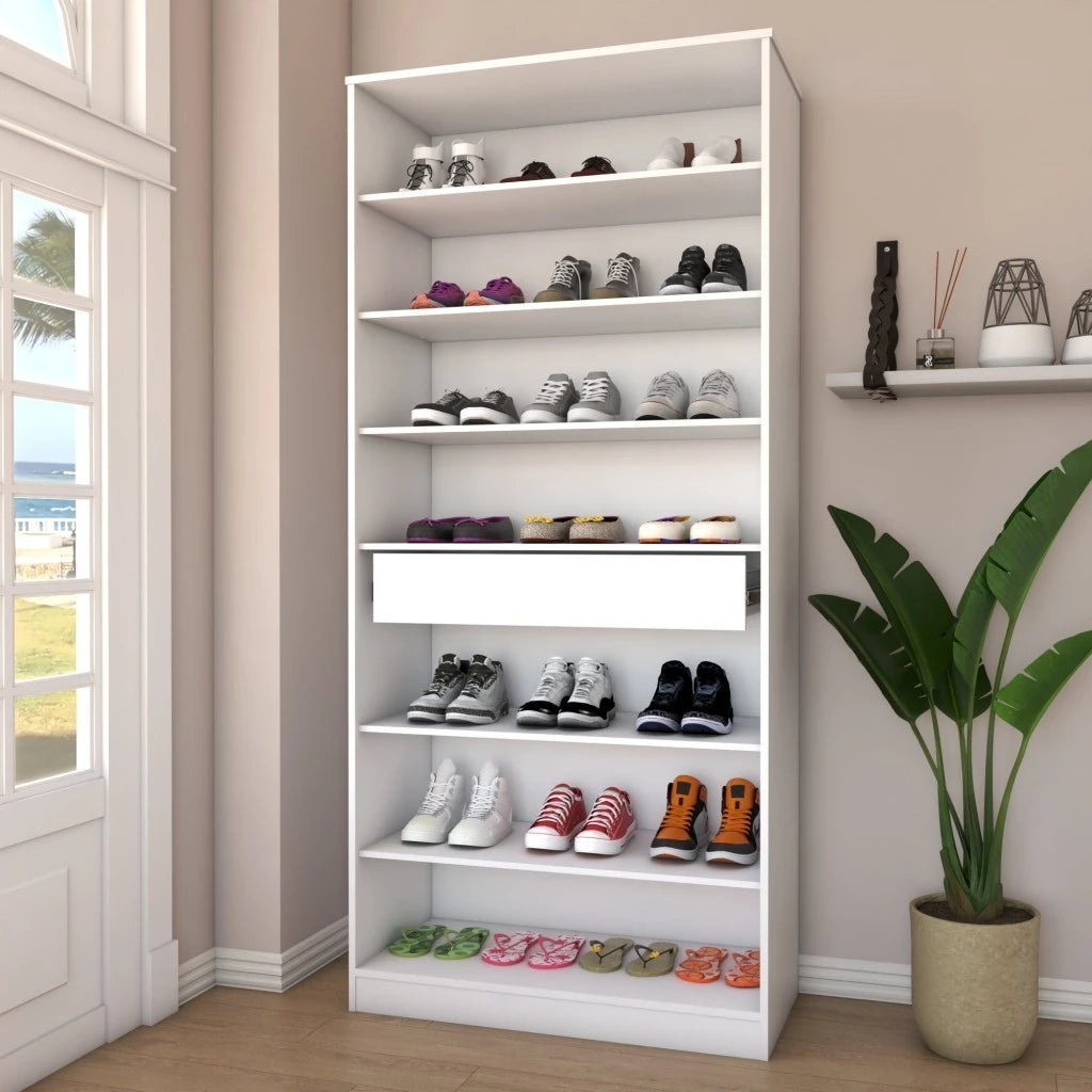 Sapateira Rubi 2 Portas com Espelho 1 Gaveta para 15 pares de Sapato