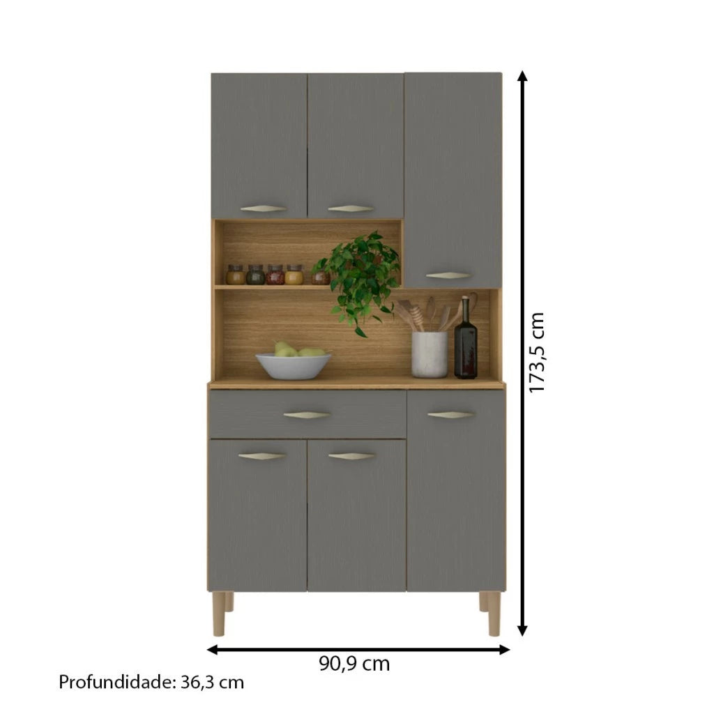 Armário de Cozinha Apolo 6 Portas 1 Gaveta